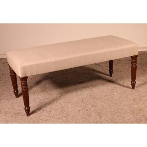 19th Century Mahogany Bench From England