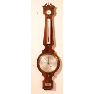 Barometer In Walnut-19th Century