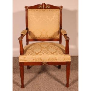 Empire Style Mahogany Armchair