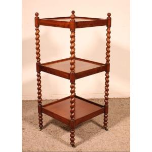 Mahogany Shelf Called Whatnut From The 19th Century