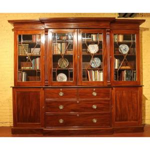 Important Mahogany Library Bookcase  From The 19th Century From England
