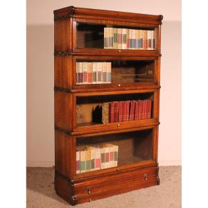 Globe Wernicke Bookcase In Oak Of 4 Elements