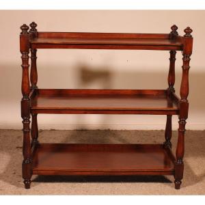 19th Century Solid Mahogany Three Tier Buffet