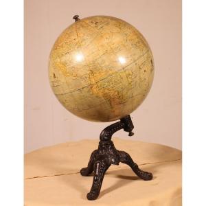 Terrestrial Globe By L. Windels - Brussels Circa 1910