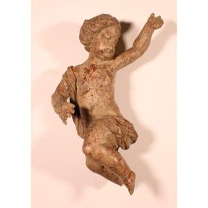 Carved Wooden Cherub - 18th Century