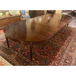 Table De Salle à Manger d'époque 18° Siècle  8 pieds En Acajou de 4m08 de long