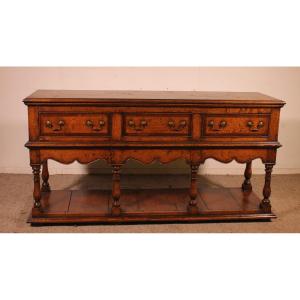 English Console Called Dresser Base In Oak