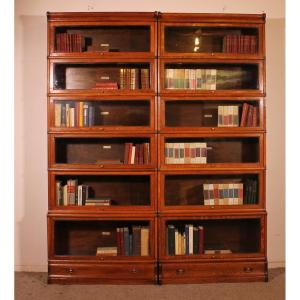 Pair Of Globe Wernicke Oak Bookcases Circa 1900