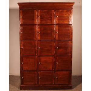  Notary's Filing Cabinet In Mahogany - 19 Century