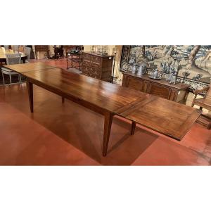19th Century Cherry Wood Extendable Table 3.70m X 97cm