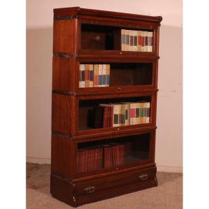 Bibliothèque Globe Wernicke En chêne De 4 éléments avec tiroirs