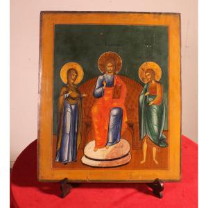 Icône Orthodoxe russe Du 19ème Siècle – La Deesis