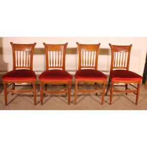 Set Of 4 Directoire Period Dining Chairs