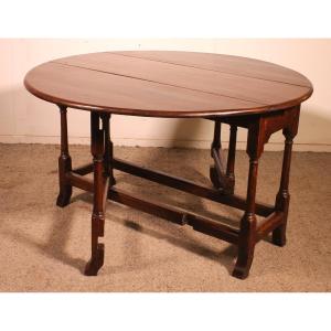Table Gateleg En Chêne Du 18° Siècle