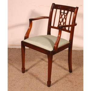 fauteuil de bureau ou autre de style hepplewhite en acajou