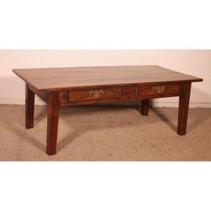 Table Basse française En châtaignier-19° siècle