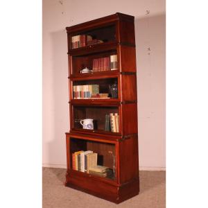 Large Globe Wernicke Bookcase In Mahogany Composed Of 5 Elements With A Lower Advanced Element