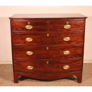 Early 19th-century Mahogany Bowfront Chest Of Drawers