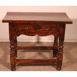 Spanish Tosinera Table In Walnut—17th Century