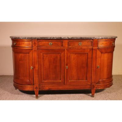 Louis XVI Buffet In Cherry Wood  With Marble Top