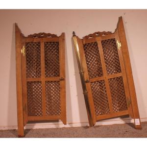 2 Hispano Moorish Hinged Doors -19th Century