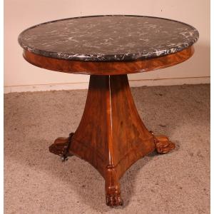 Empire Pedestal Table With Its Saint-anne Marble