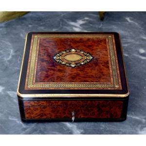 Coffret Loupe de thuya Palissandre Second Empire 