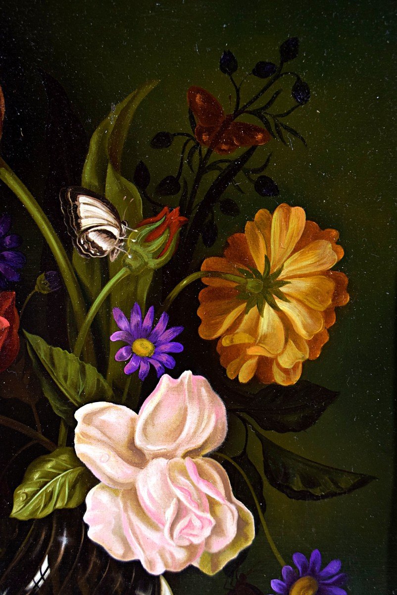 Bouquet Of Flowers With Butterflies By Serge Donadio-photo-7