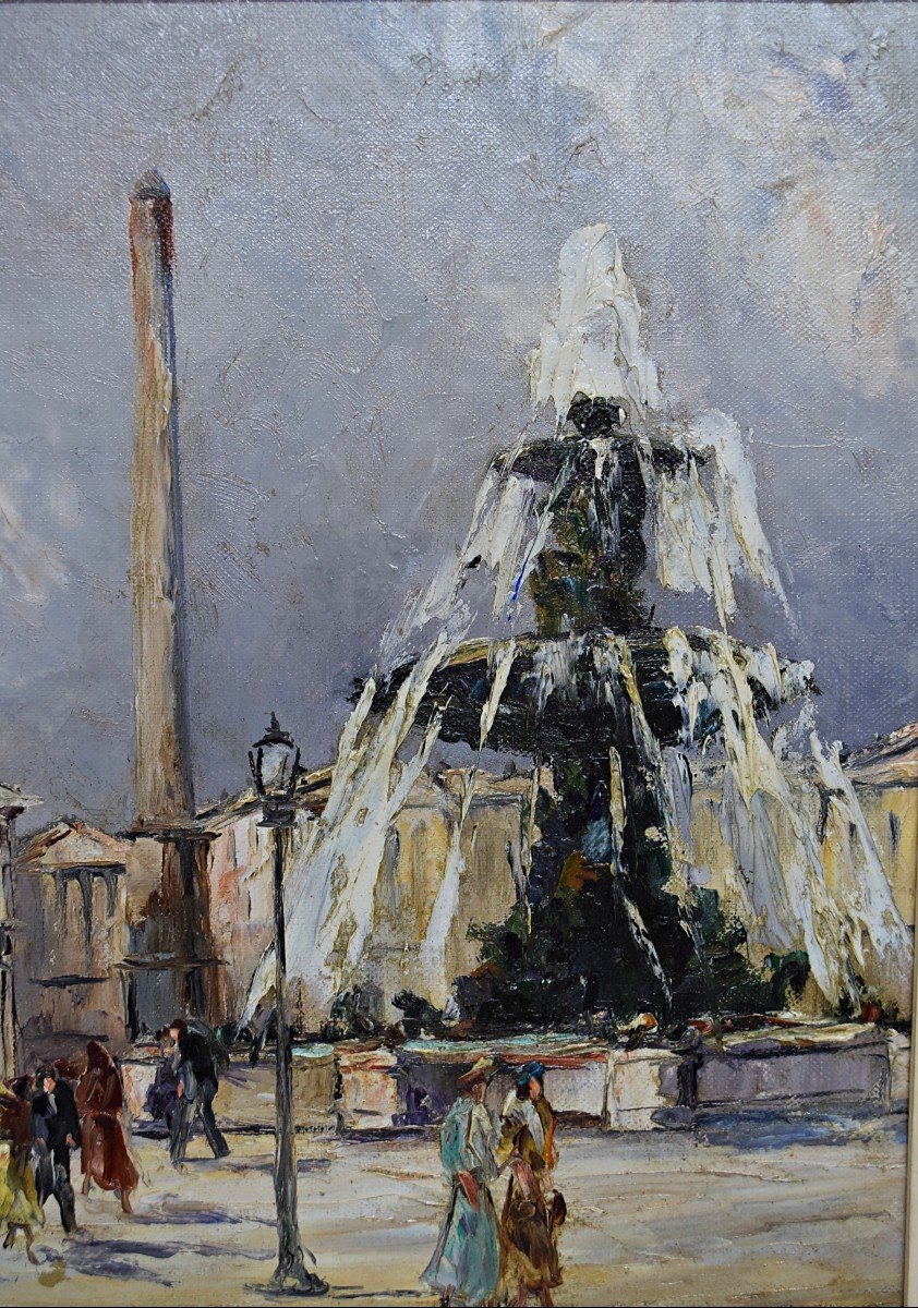 Place De La Concorde And The Obelisk 1951 By Marcel Abougit Paris-photo-8