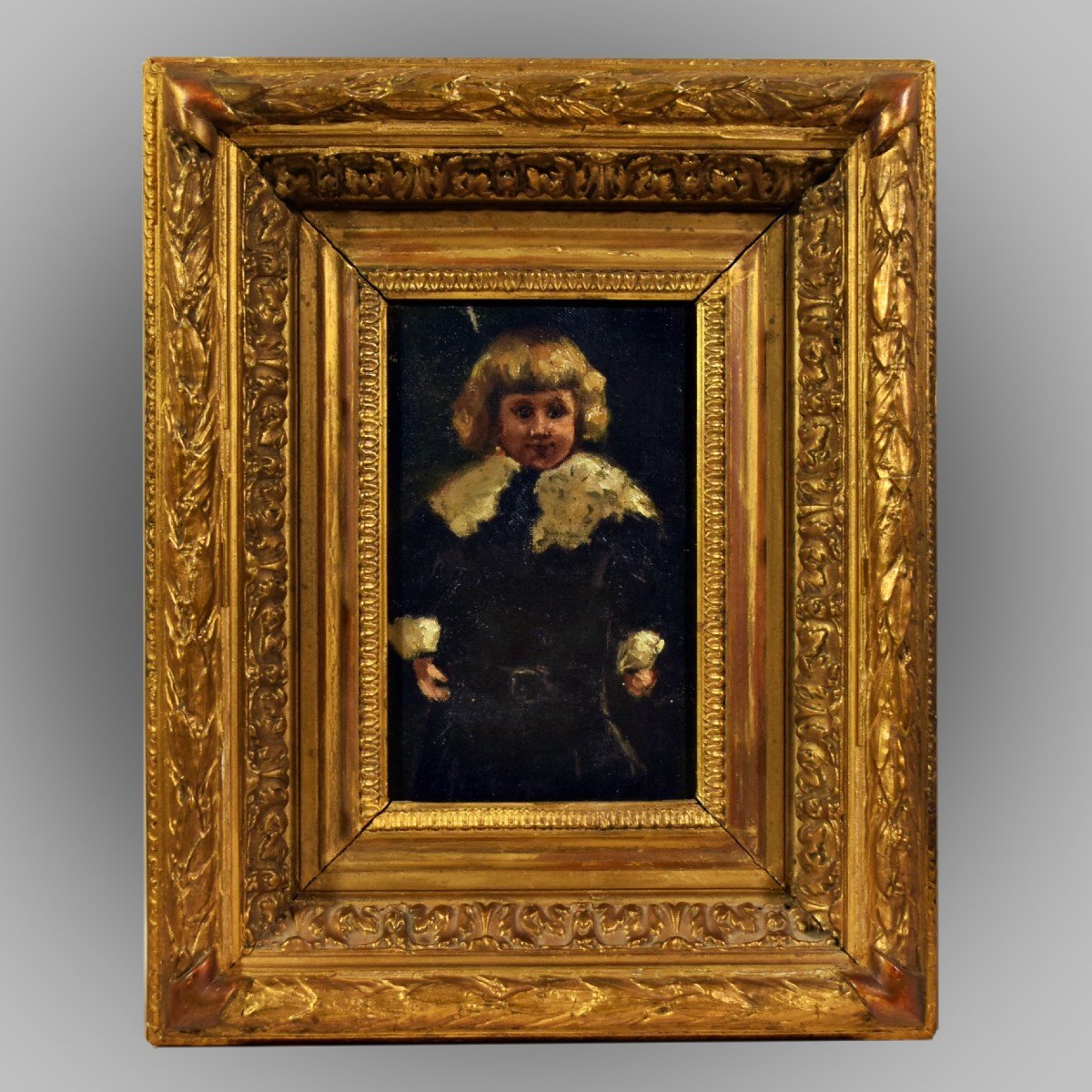 Impressionist Painting Portrait Of A 19th Century Child