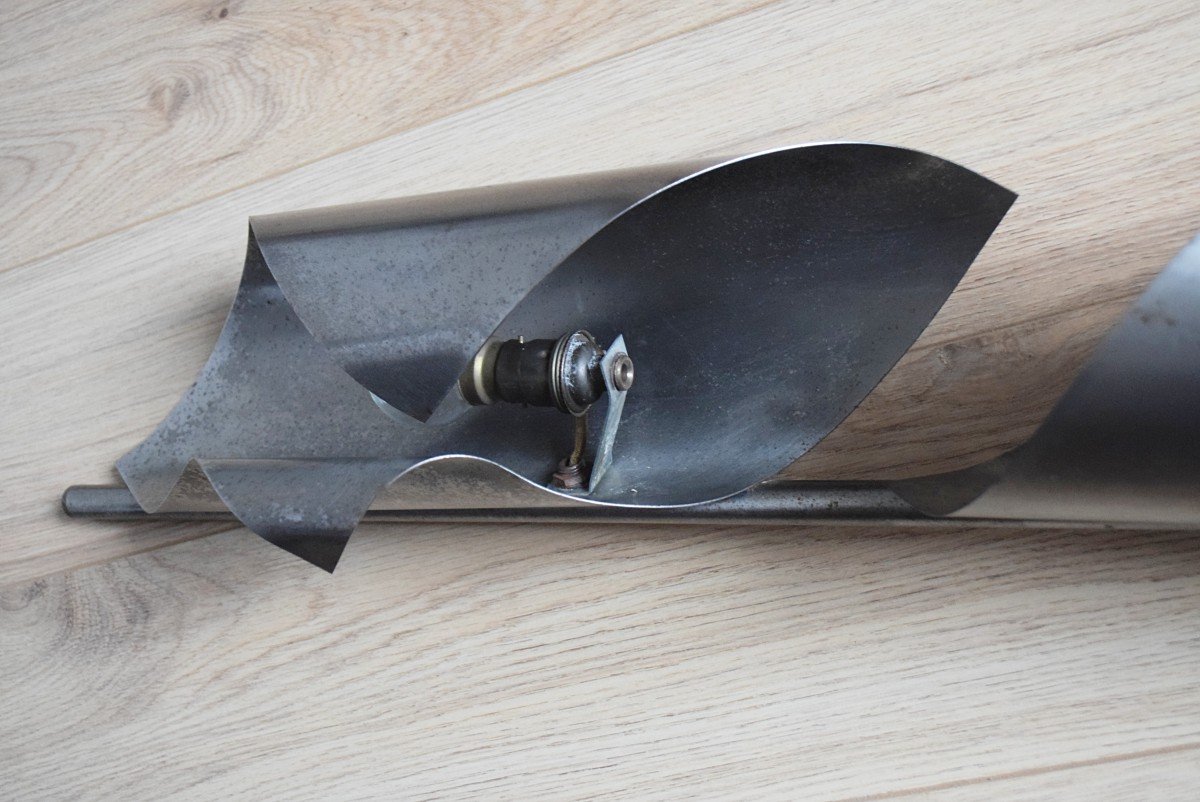 Pair Of 70s Vintage Chrome Steel Floor Lamps-photo-6