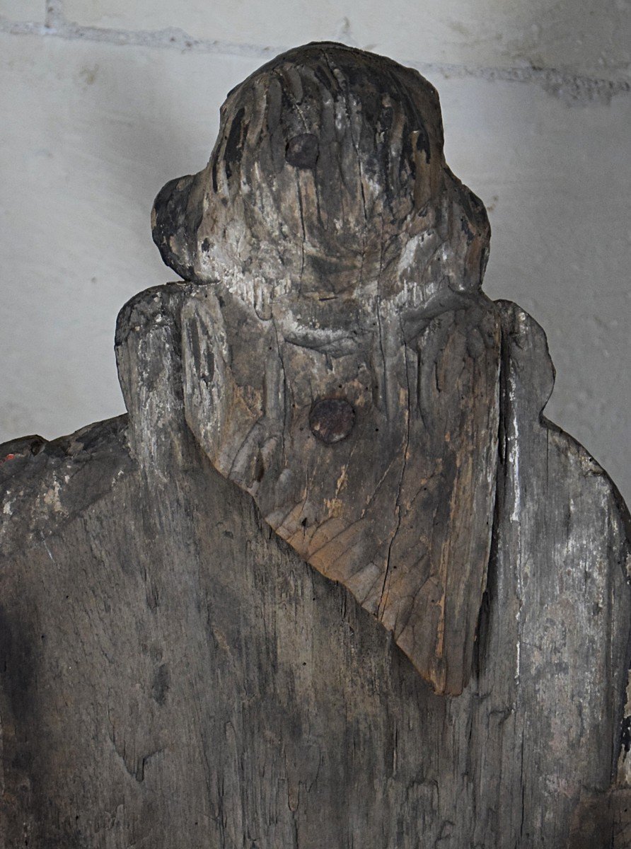 Saint-Roch Grande statue en bois sculpté polychrome XVIIème-photo-7