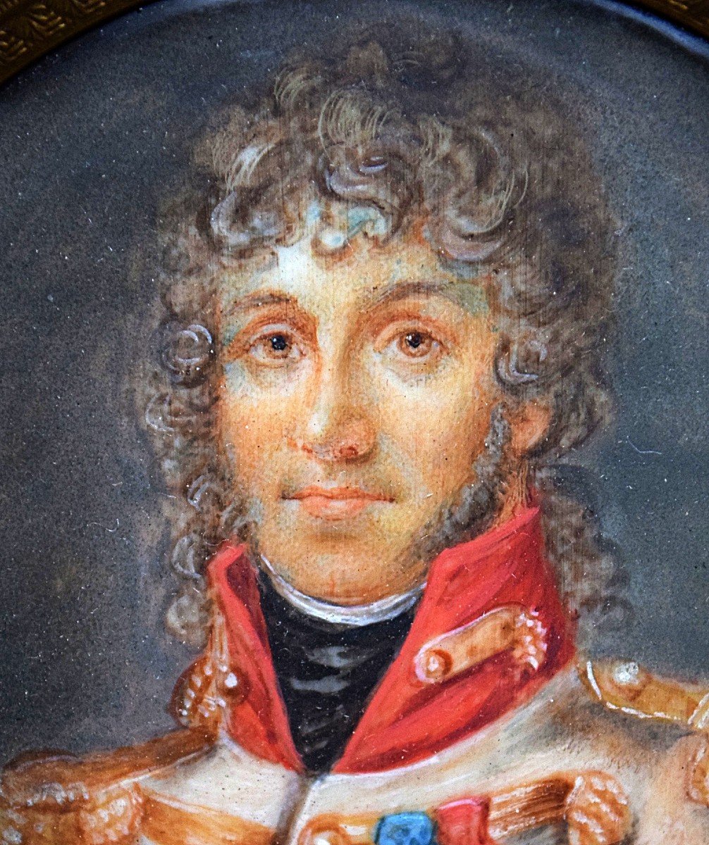 Joachim Murat Miniature On Ivory Signed Gros-photo-1