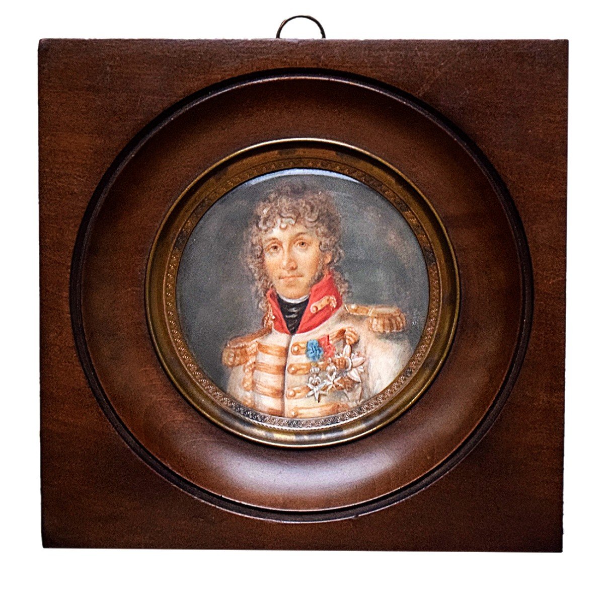 Joachim Murat Miniature On Ivory Signed Gros