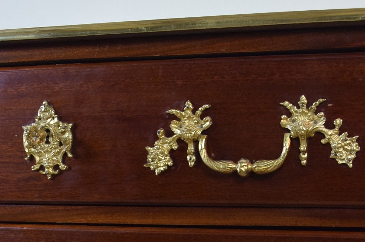 Louis XIV Style Mahogany Chest Of Drawers-photo-2