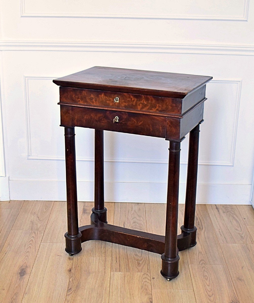 Mahogany Empire Worker Early 19th Century-photo-2