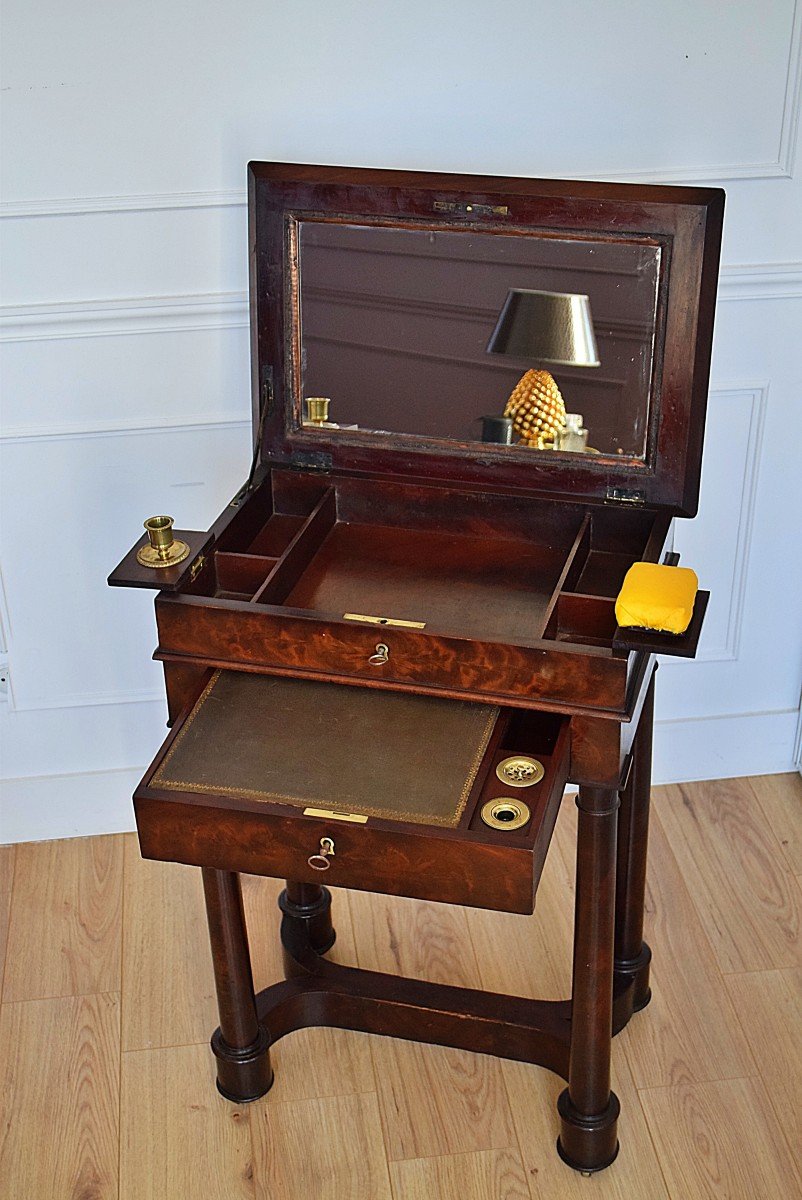 Mahogany Empire Worker Early 19th Century-photo-3