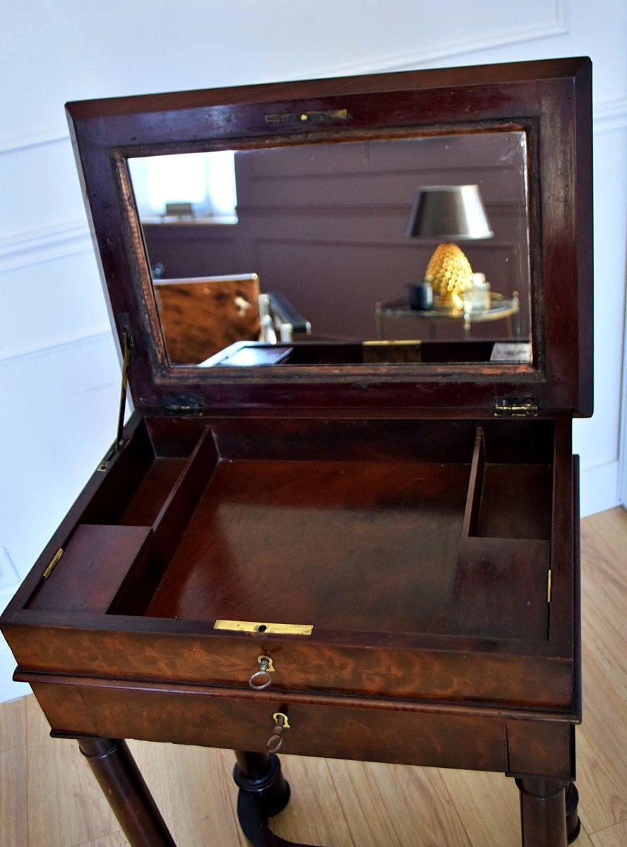 Mahogany Empire Worker Early 19th Century-photo-2