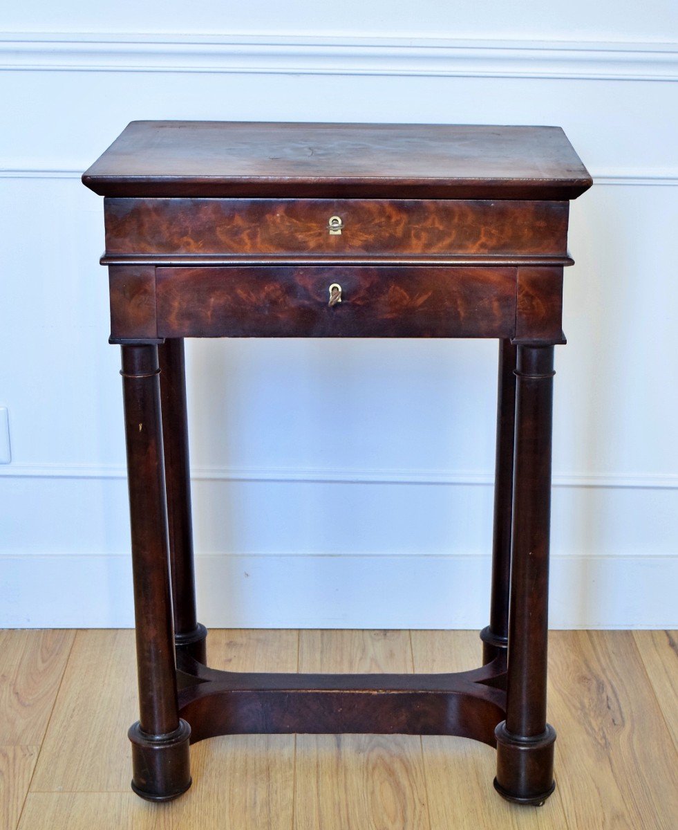 Mahogany Empire Worker Early 19th Century-photo-4