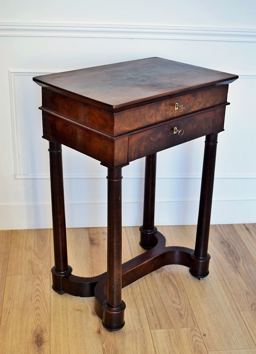 Mahogany Empire Worker Early 19th Century-photo-6