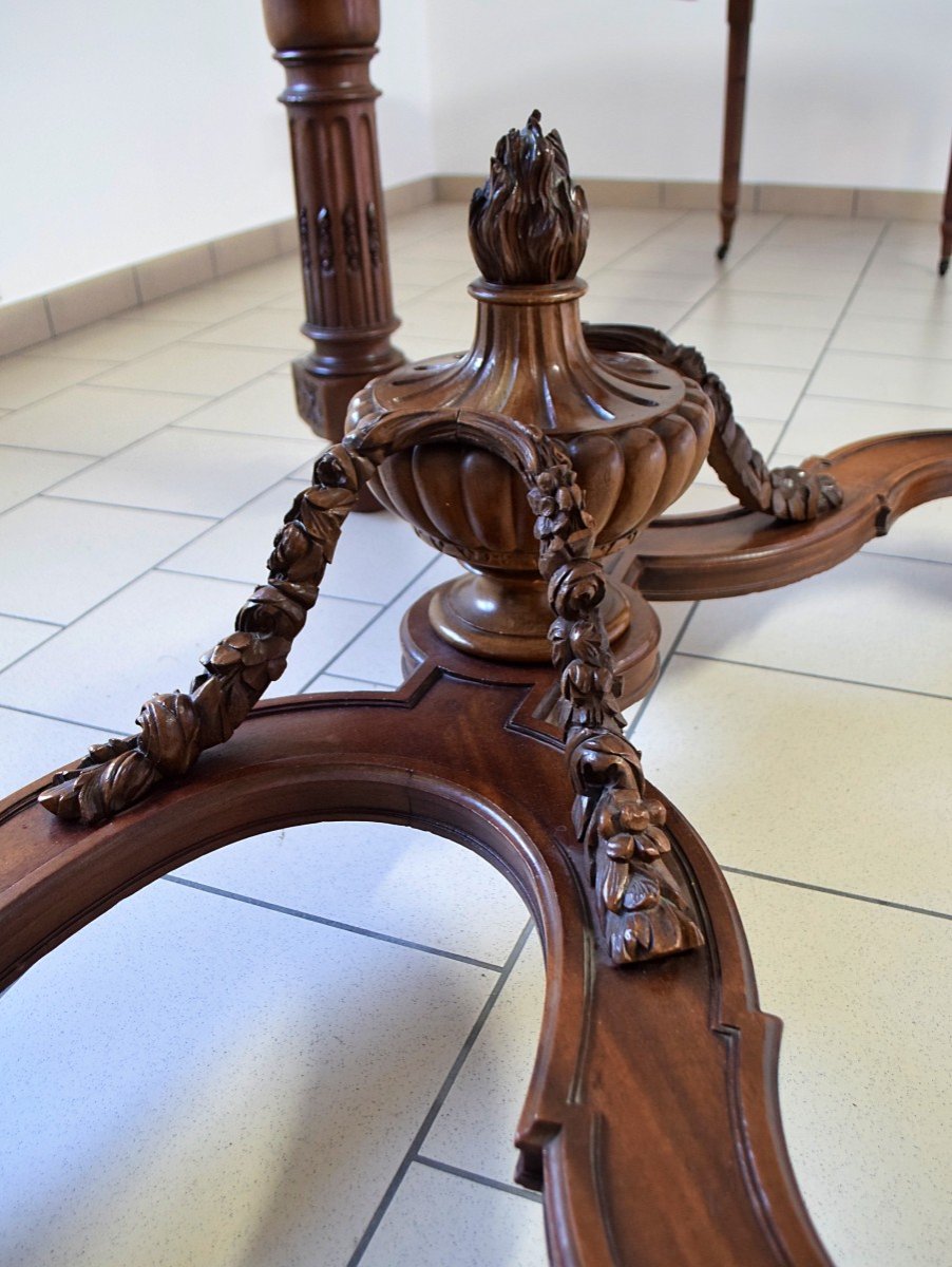 Important Table Of 5 Meters Deployed Castle Table In Walnut XIXth-photo-3