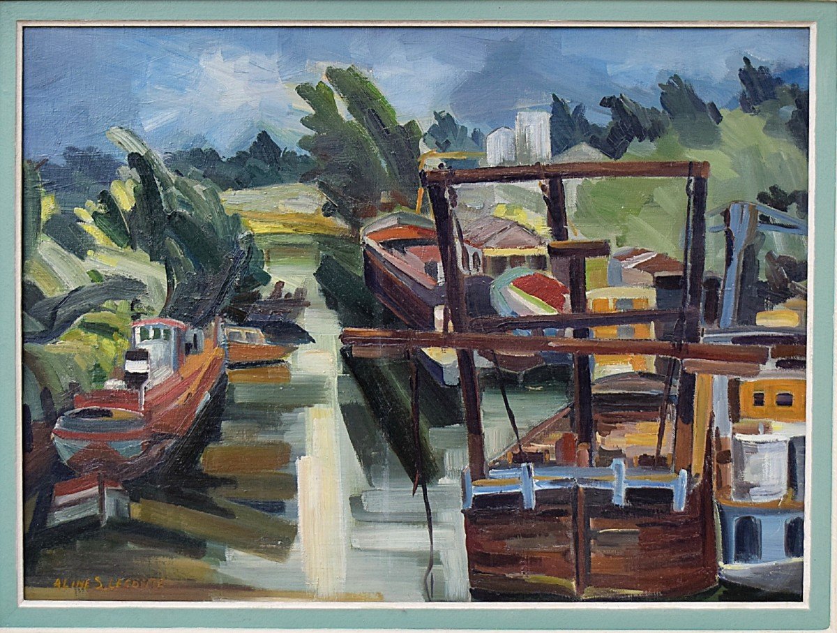 Boats In Conflans-sainte-honorine By Aline S. Leconte-photo-4