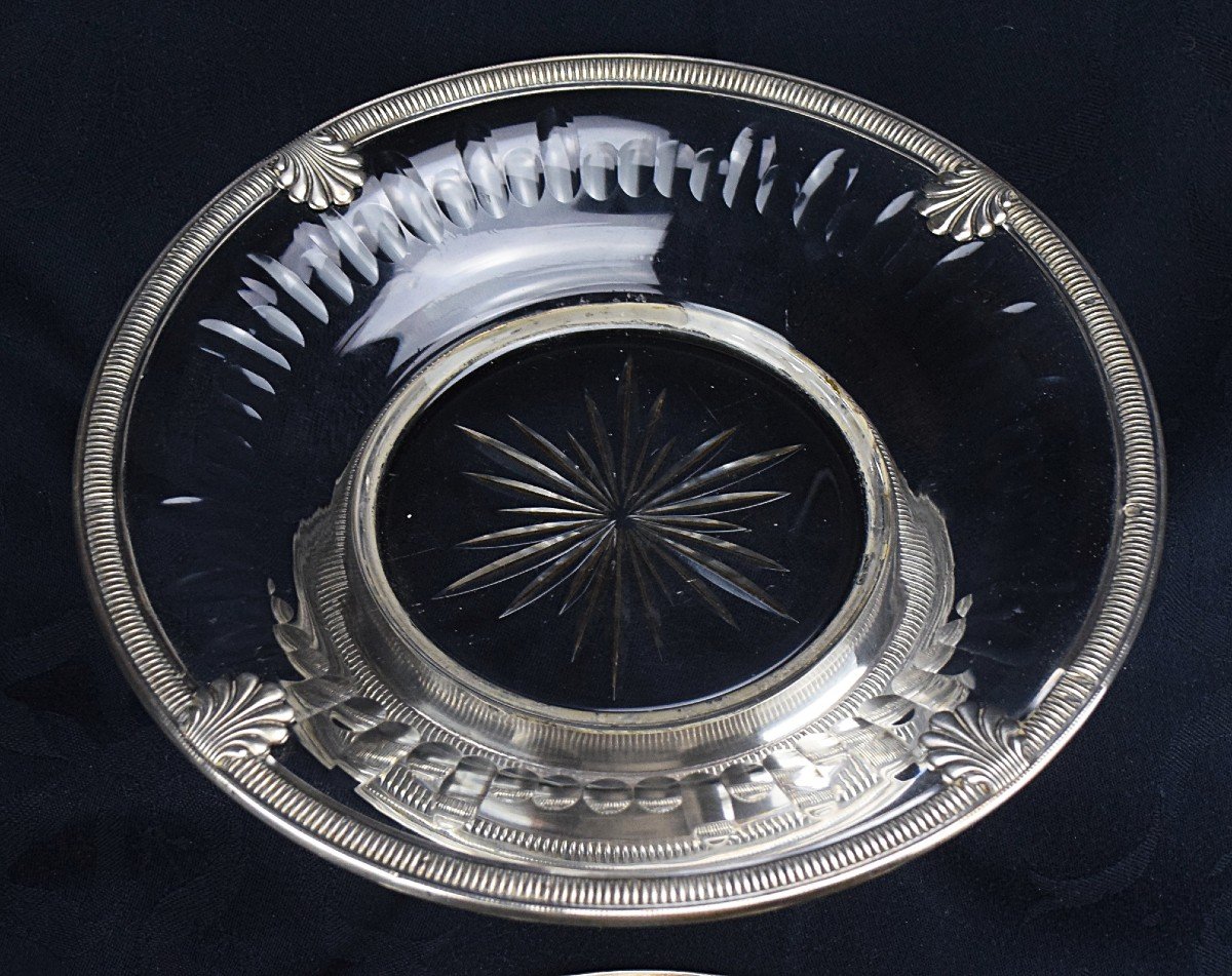 Pair Of 19th Century Crystal And Solid Silver Display Cups-photo-4