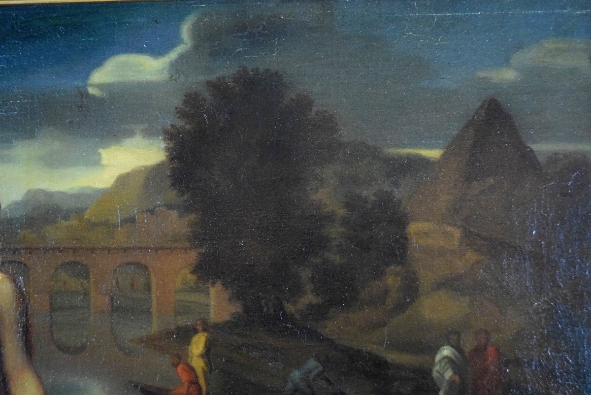 Moses Saved From The Waters After Nicolas Poussin 19th Century-photo-3