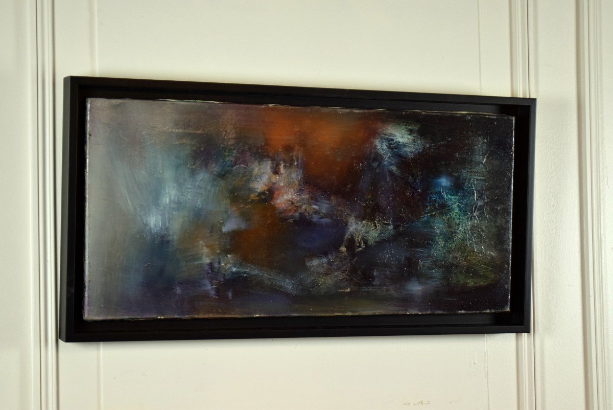 Abstract Painting By Javotte Martin, Student Of Zao Wou-ki-photo-4