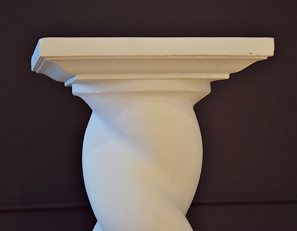 Torso Column In Plaster Circa 1950-photo-3