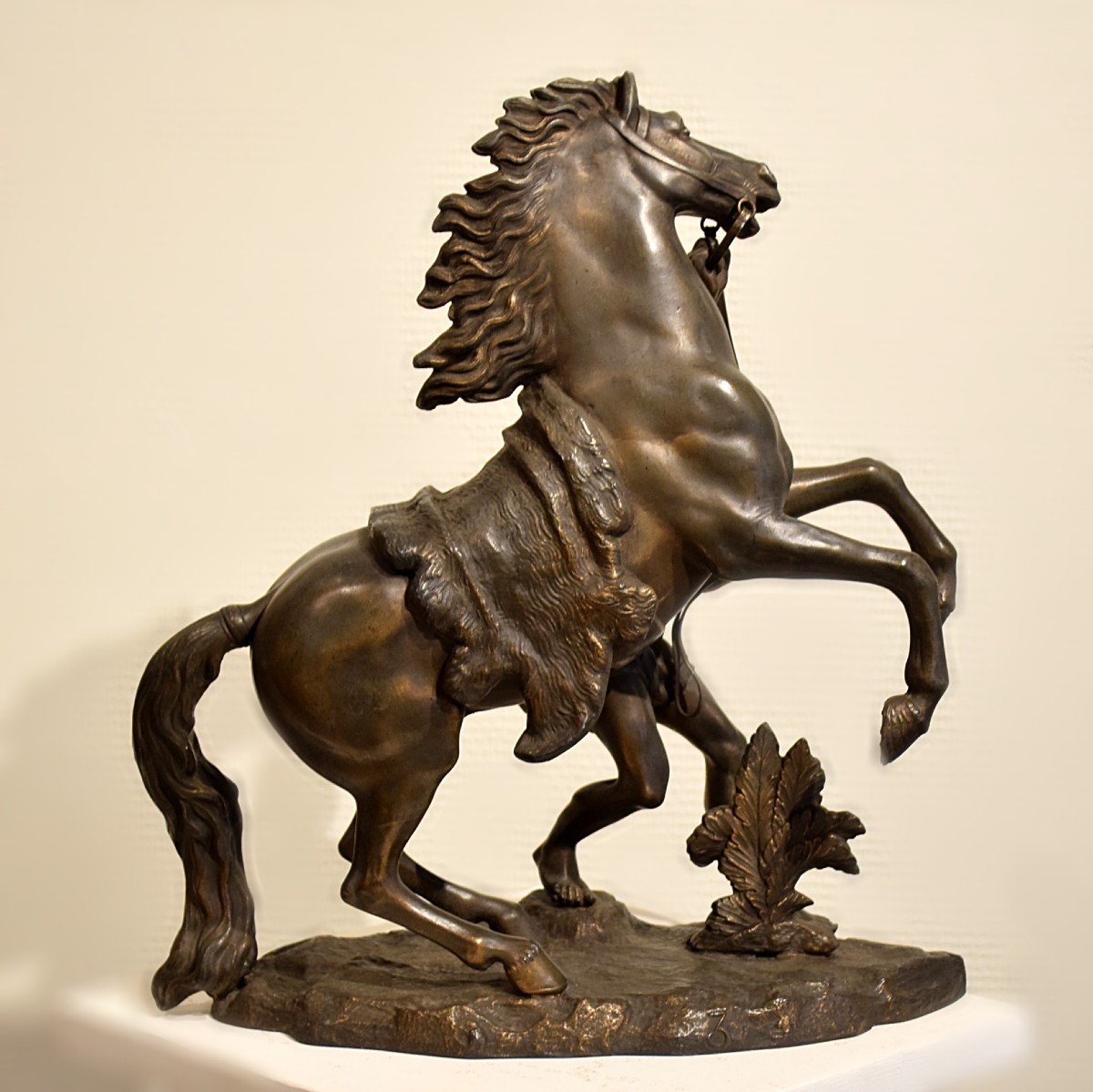 Horse Of Marly In Spelter After Guillaume Coustou 19th Century-photo-4