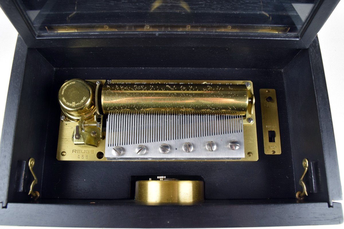 Pendulum Music Box Reuge Sainte-croix Switzerland-photo-3