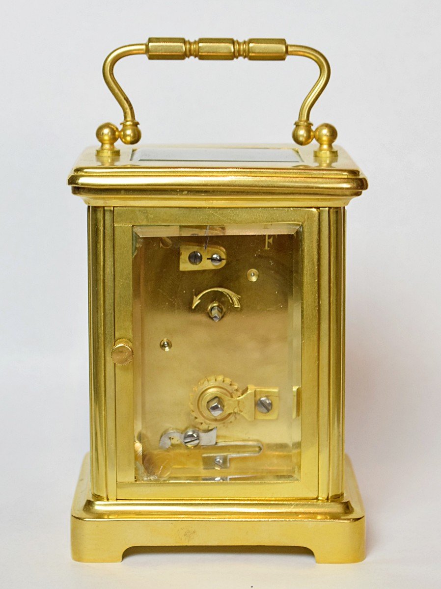 Pendulette de voyage révisée avec sa clé, pendulette d'officier-photo-4