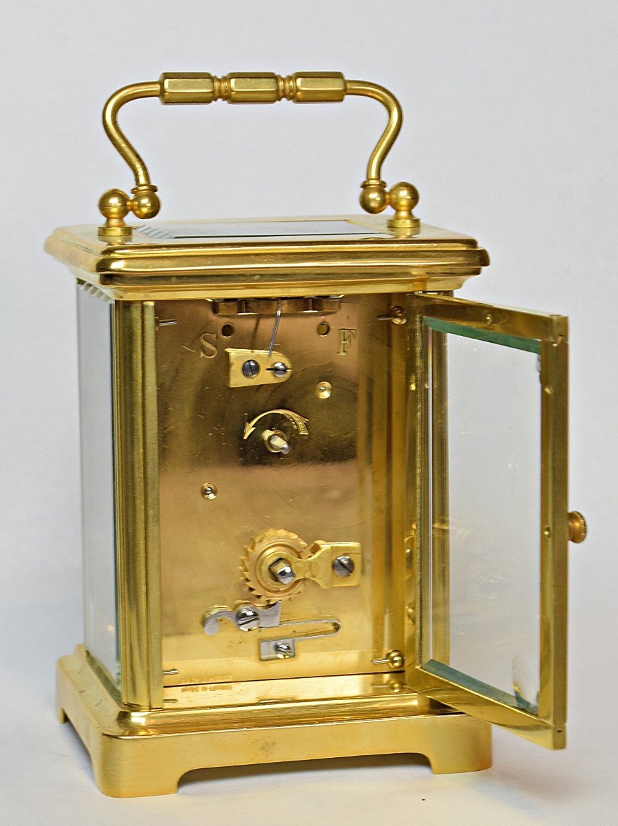 Pendulette de voyage révisée avec sa clé, pendulette d'officier-photo-1